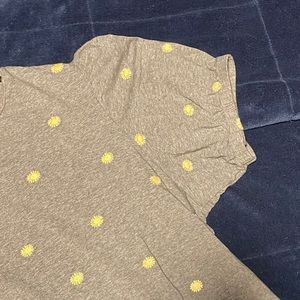 Grey Sunflower Shortsleeved Cotton Shirt - DIP